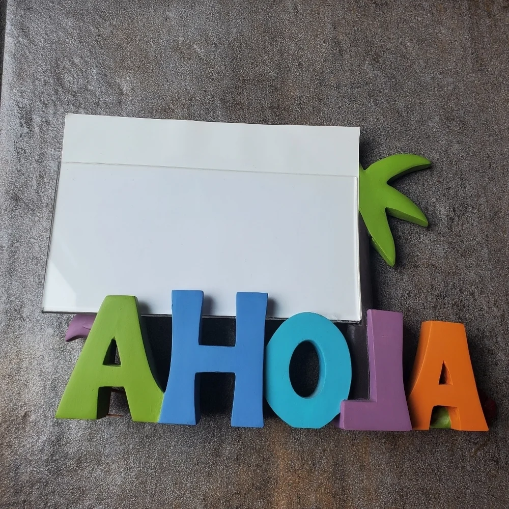 Aloha Photo Frame 6x4 Kohls Horizontal Picture Frame Colorful Palm Tree Flamingo